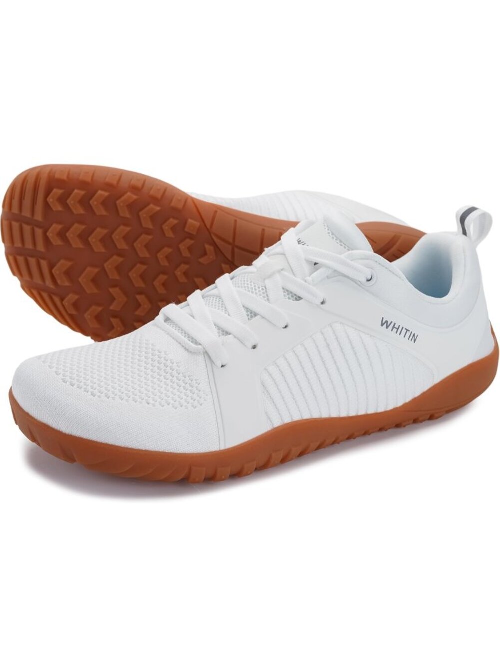 Men's White Barefoot Trail-Running Shoes Wide Toe-Box Zero-Drop Sole Optimal